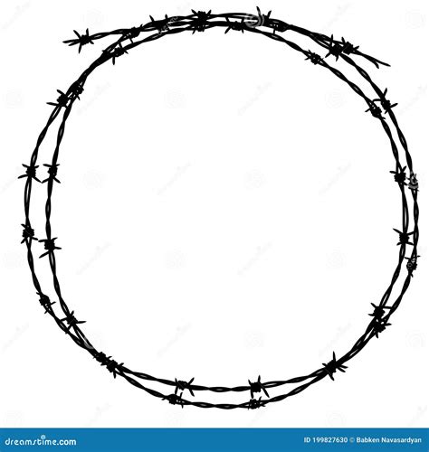 barb wire silhouette|barbed wire circle silhouette.